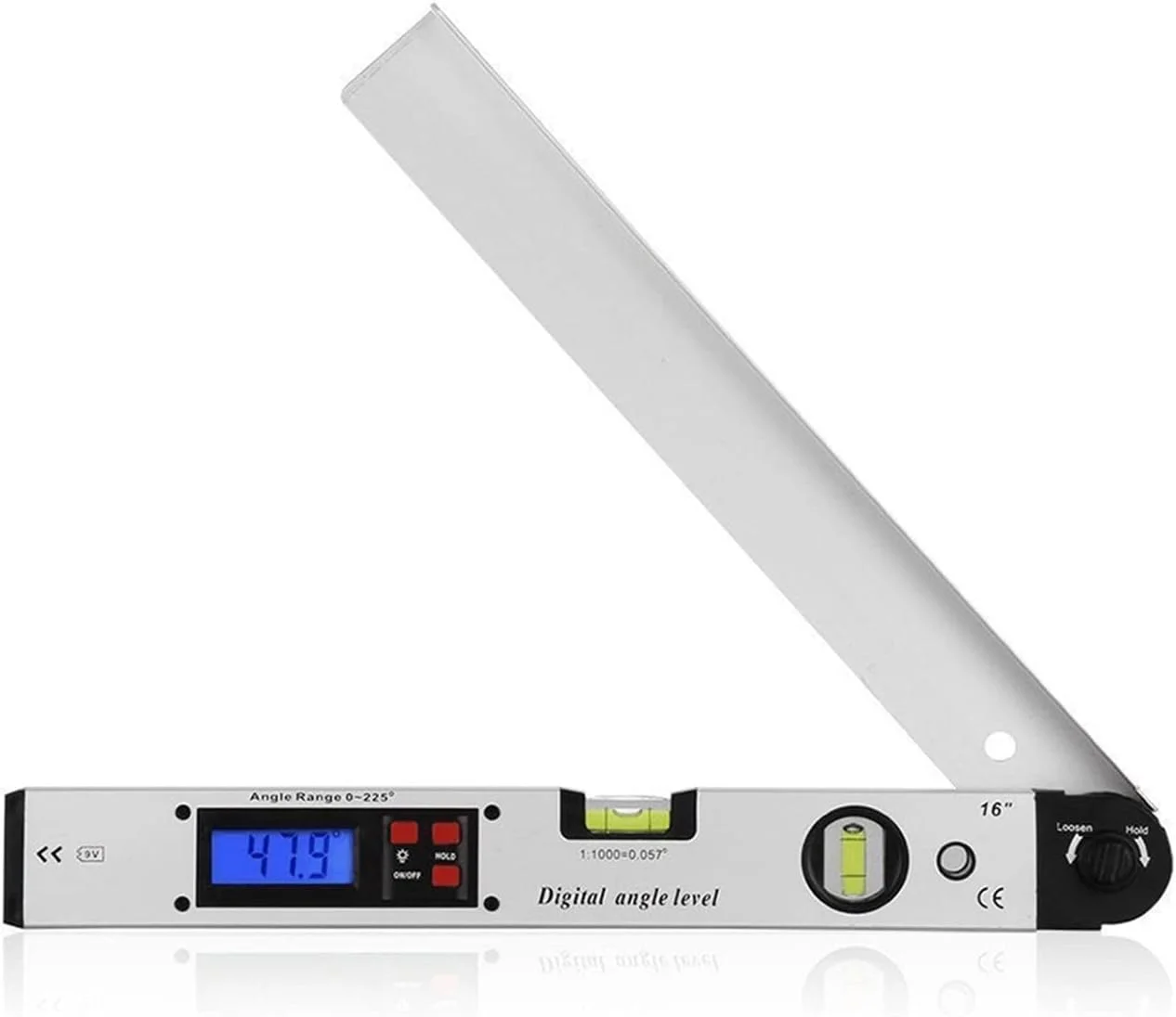 یک ست زاویه یاب دیجیتال 0 تا 225 درجه، تراز سنج، شیب سنج، ابزار دستی اندازه گیری