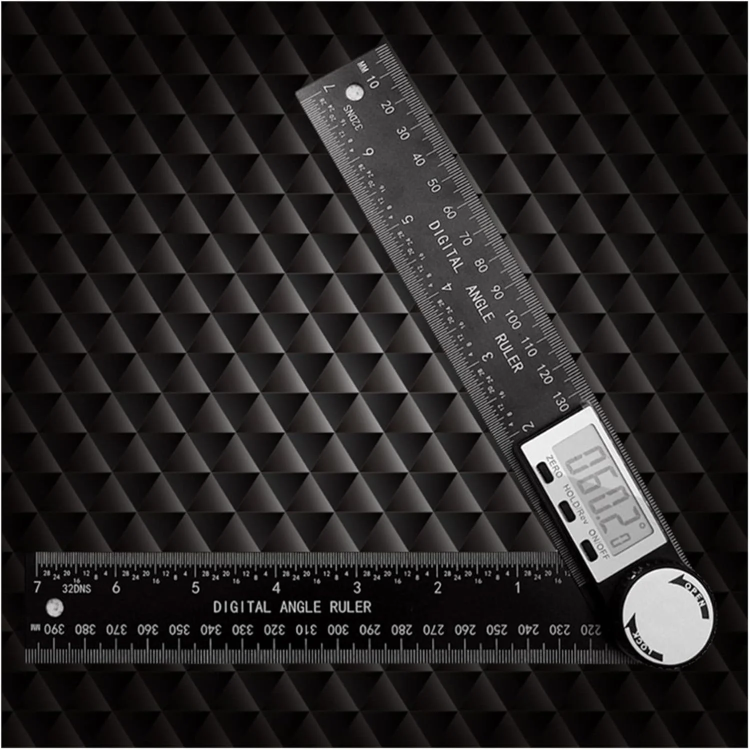 گونیای دیجیتال HOKVJ، زاویه یاب، تراز، ابزار اندازه گیری، شیب سنج (رنگ: خاکستری)