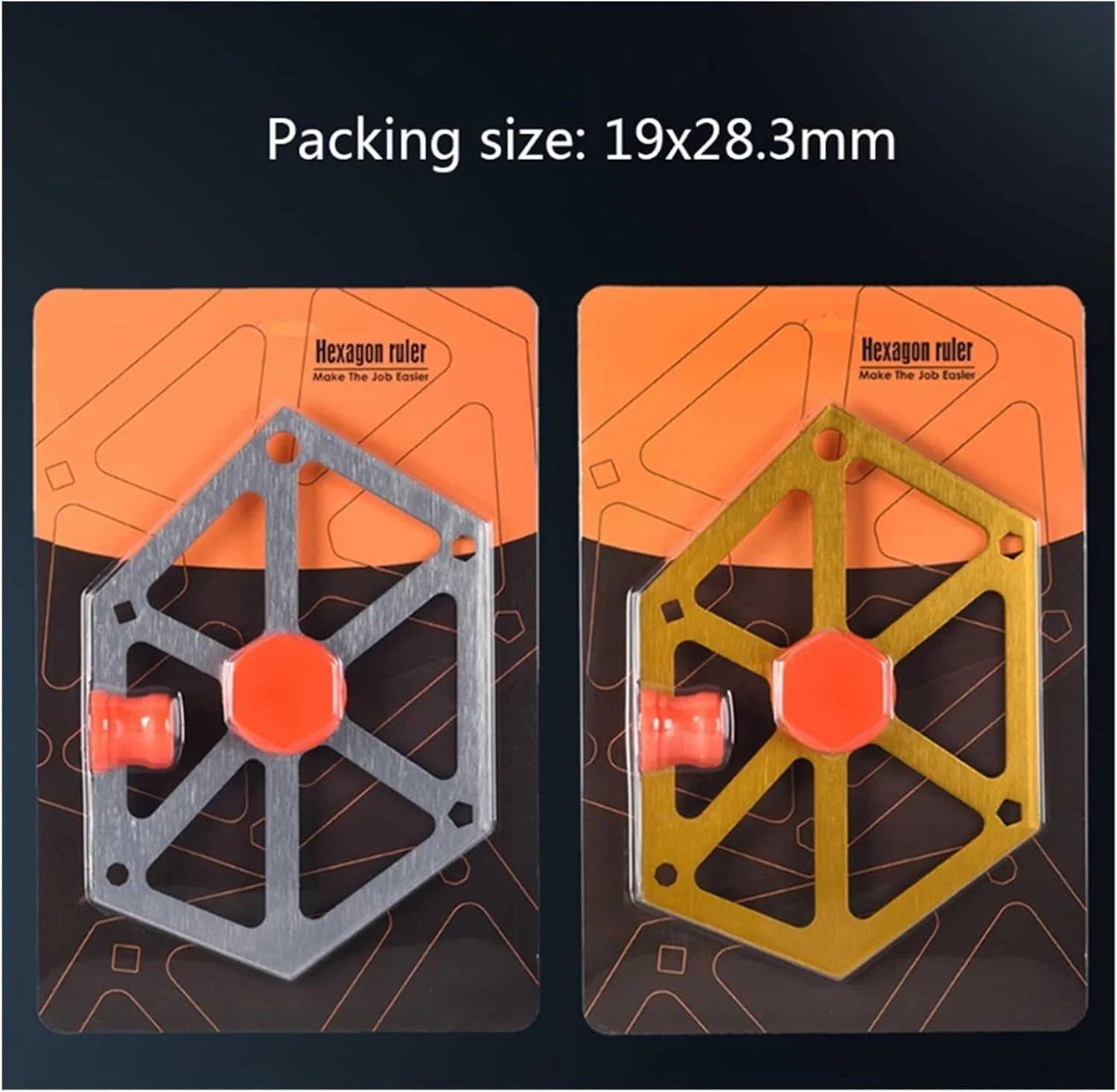 گونیا شش ضلعی آلیاژ آلومینیوم، زاویه یاب اره میزی، نقاله، شیب سنج، ابزار اندازه گیری مغناطیسی (رنگ: طلایی)(طلایی)