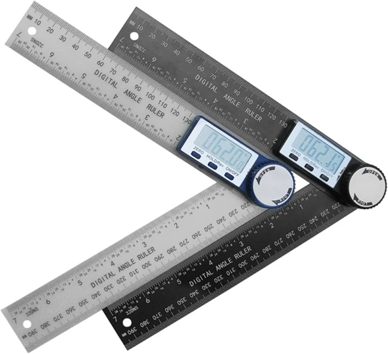 گونیای دیجیتال HOKVJ، زاویه یاب، تراز، ابزار اندازه گیری، شیب سنج (رنگ: خاکستری)