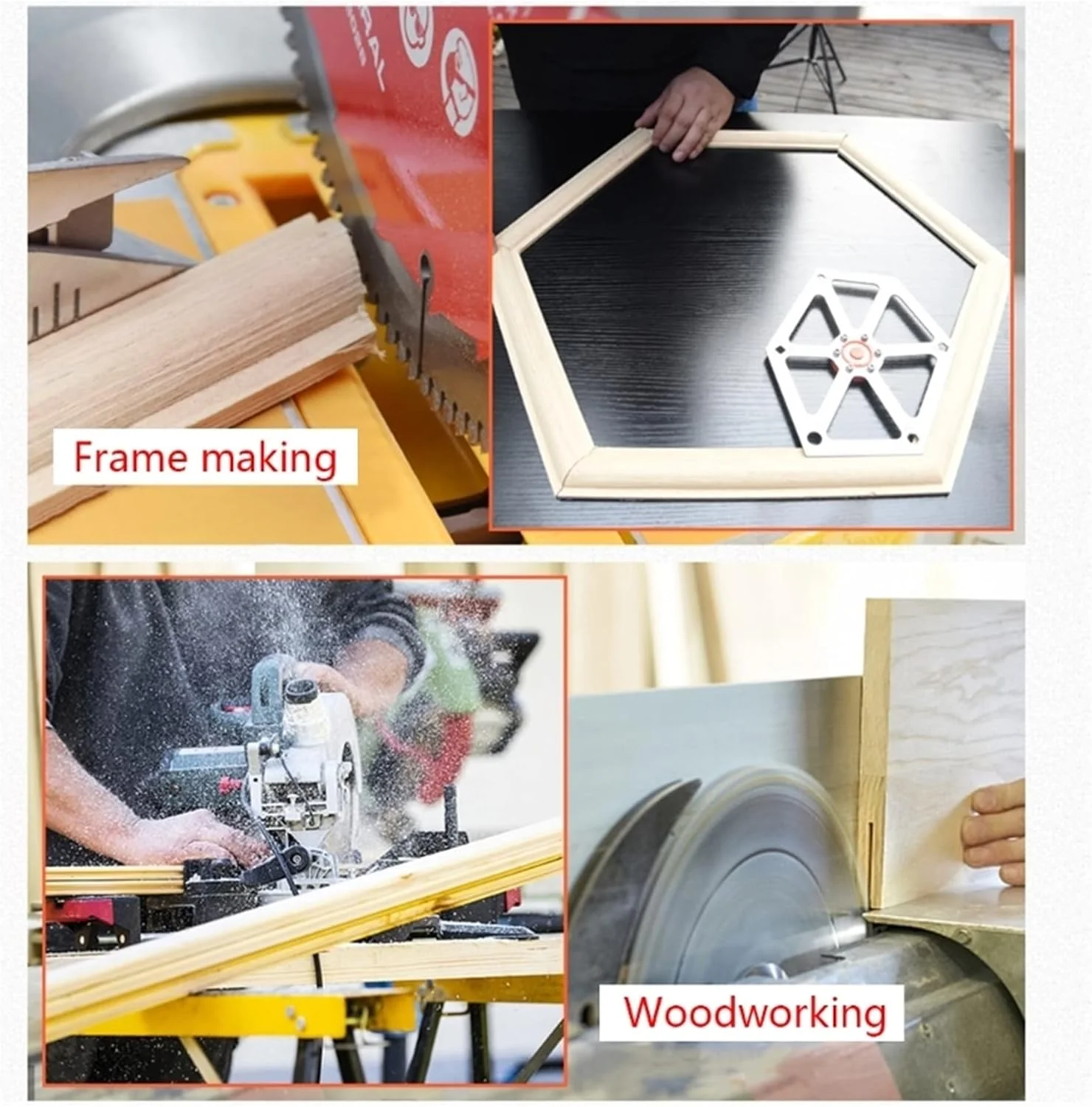 گونیا شش ضلعی آلیاژ آلومینیوم، زاویه یاب اره میزی، نقاله، شیب سنج، ابزار اندازه گیری مغناطیسی (رنگ: طلایی)(طلایی)