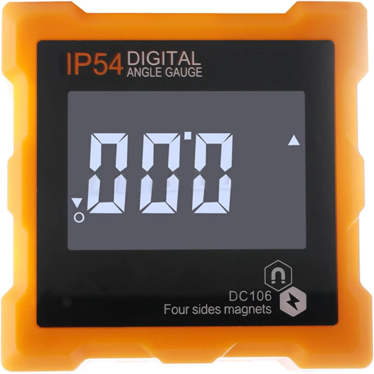 شیب سنج دیجیتال کوچک، زاویه یاب، نقاله، شیب سنج، بدنه آلومینیومی با آهنربا برای نجاری، 6cmx6cmx3cm، نارنجی
