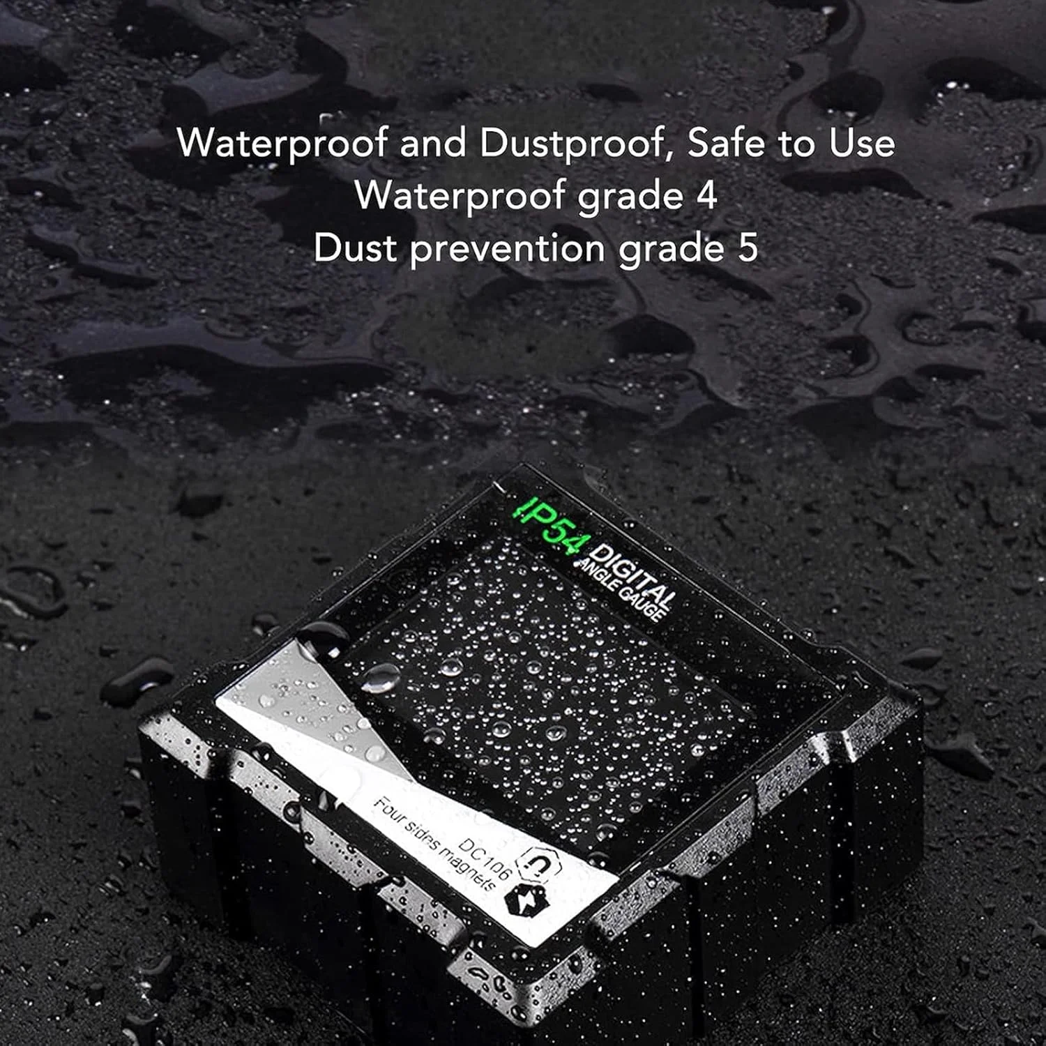 شیب سنج دیجیتال کوچک، زاویه یاب، نقاله، شیب سنج، بدنه آلومینیومی با آهنربا برای نجاری، 6cmx6cmx3cm، نارنجی