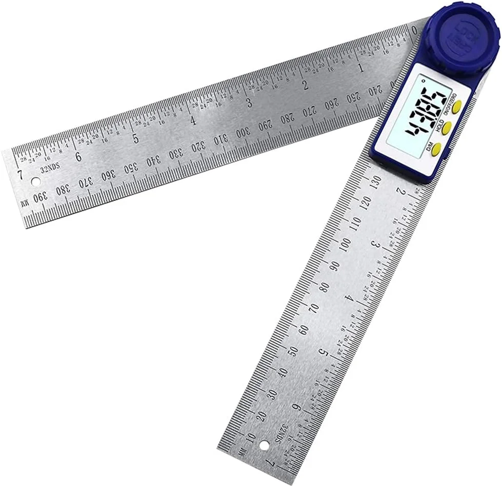 زاویه سنج دیجیتال 200 میلی متری، خط کش دیجیتال زاویه ای الکترونیکی، گونیا، ابزار اندازه گیری زاویه