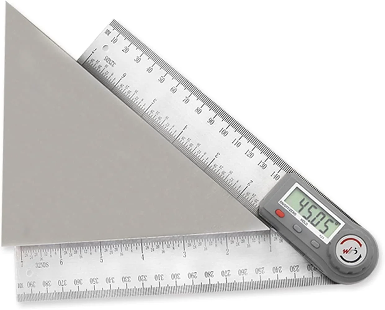 زاویه سنج دیجیتال 200 میلی متری 7 اینچی، خط کش زاویه ای استیل ضد زنگ، زاویه یاب دیجیتال، شیب سنج، ابزار اندازه گیری