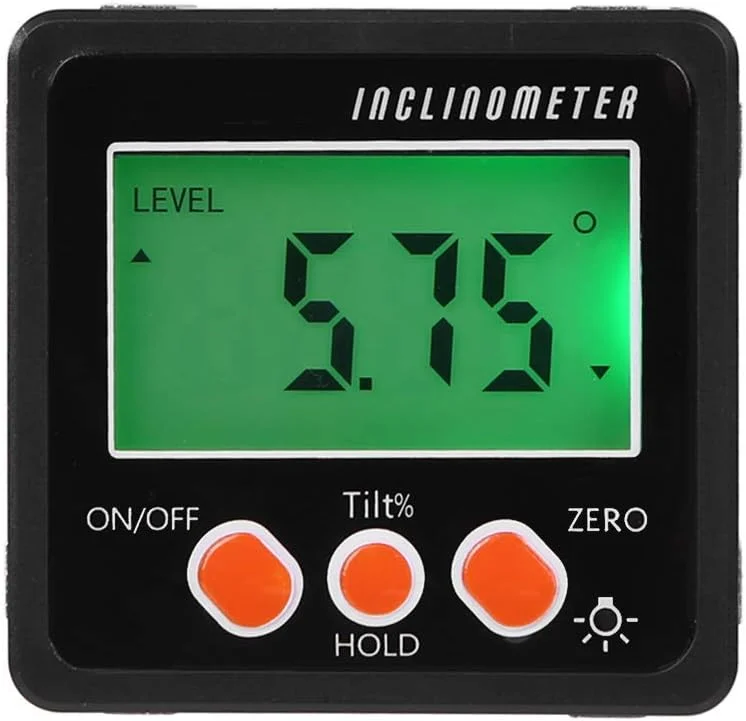 شیب سنج دیجیتال مغناطیسی MXGZ، جعبه تراز، زاویه سنج، نقاله، ابزار اندازه گیری پایه