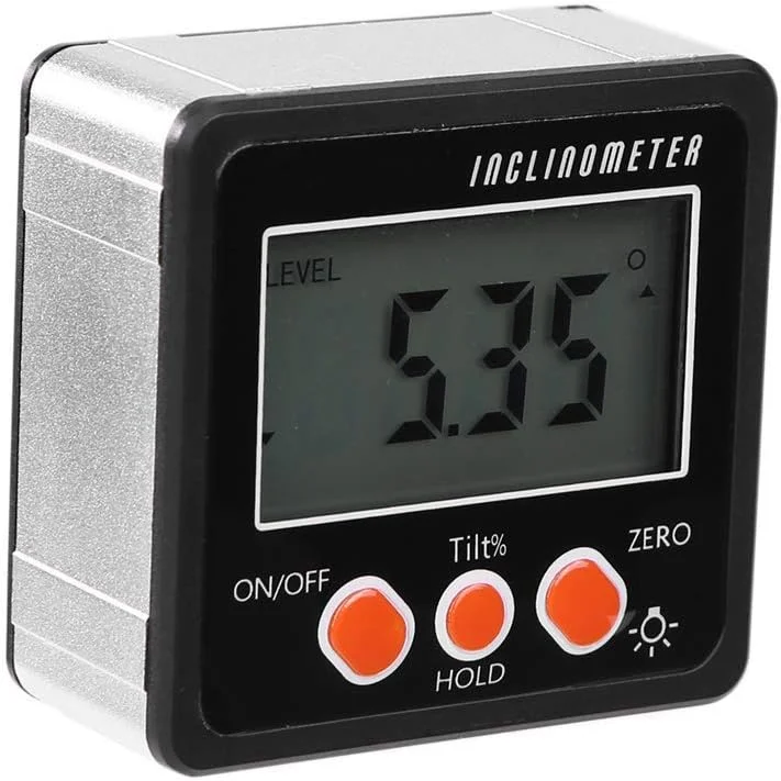 شیب سنج دیجیتال مغناطیسی MXGZ، جعبه تراز، زاویه سنج، نقاله، ابزار اندازه گیری پایه