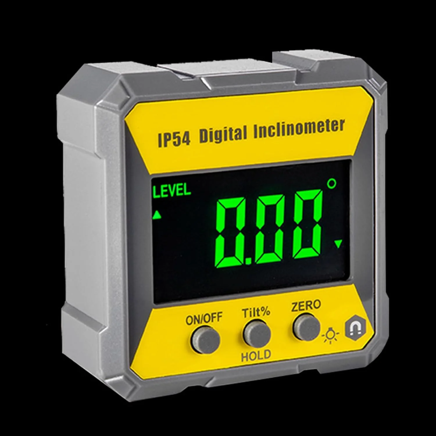 زاویه سنج دیجیتال ضد آب با صفحه نمایش LCD، زاویه یاب الکترونیکی دیجیتال، شیب سنج با پایه آلیاژی IP54