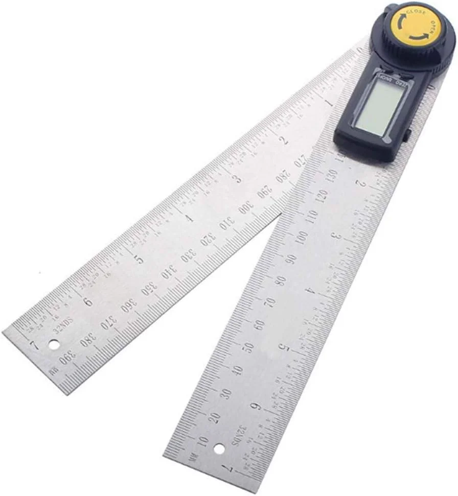 زاویه یاب دیجیتال، شیب سنج دیجیتال، نقاله با عملکرد نگه داشتن داده و تنظیم مجدد صفر، صفحه نمایش LCD، تراز الکترونیکی