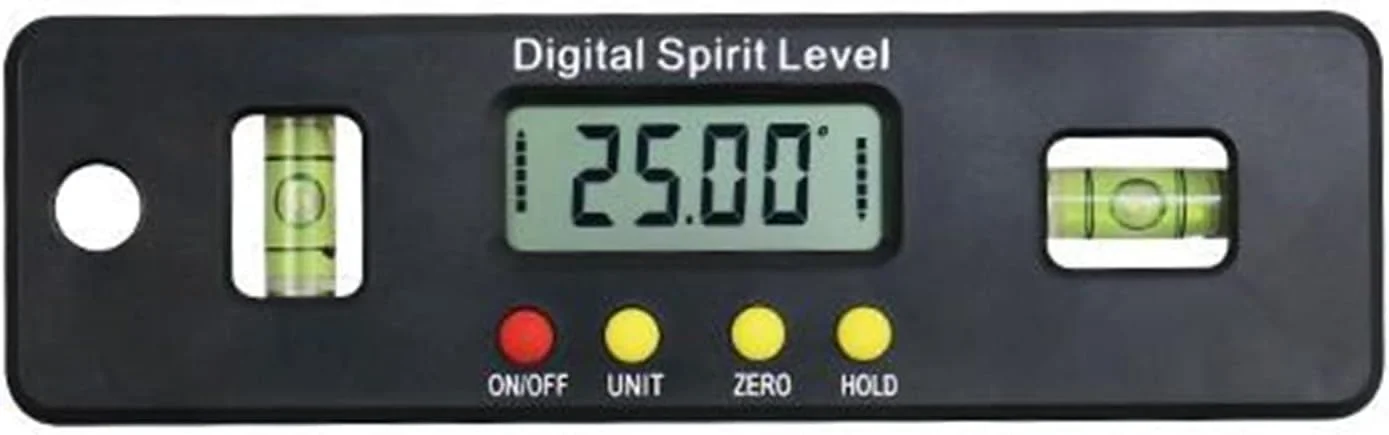 زاویه یاب دیجیتال، تراز، زاویه سنج، شیب سنج، ابزار دقیق اندازه گیری زاویه، محدوده اندازه گیری 4×90 درجه، مناسب برای نجاری، ساخت و ساز، بنایی و ماشین آلات (رنگ)