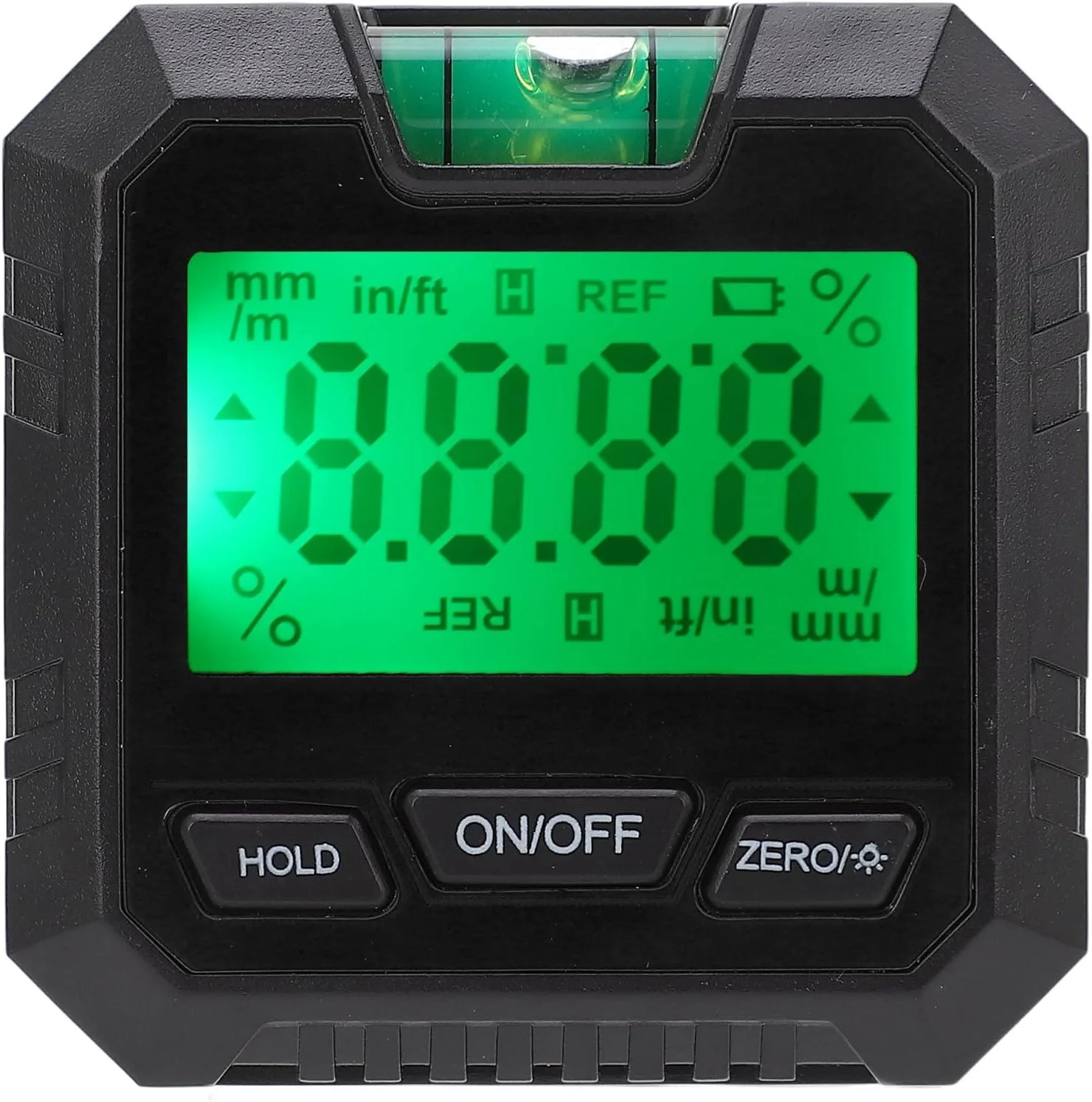 گونیای زاویه دیجیتال گیرول، تراز الکترونیکی، زاویه یاب نجاری، شیب سنج دیجیتال، ابزار اندازه گیری دقیق زاویه 0-90 درجه 0-180 درجه، ابزار اندازه گیری کارگاهی (مشکی)