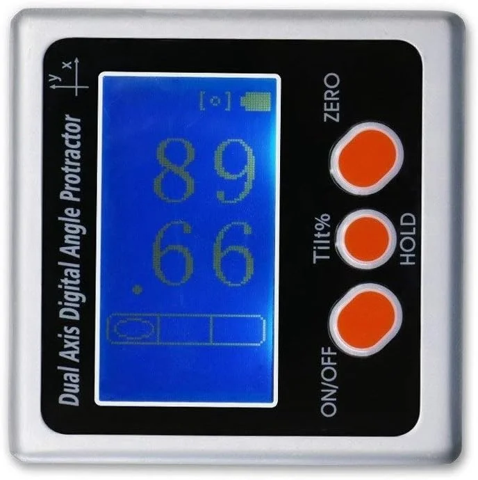 شیب سنج دیجیتال دو محوره ACCDUER، جعبه زاویه دیجیتال با آلیاژ آلومینیوم و آهنربا