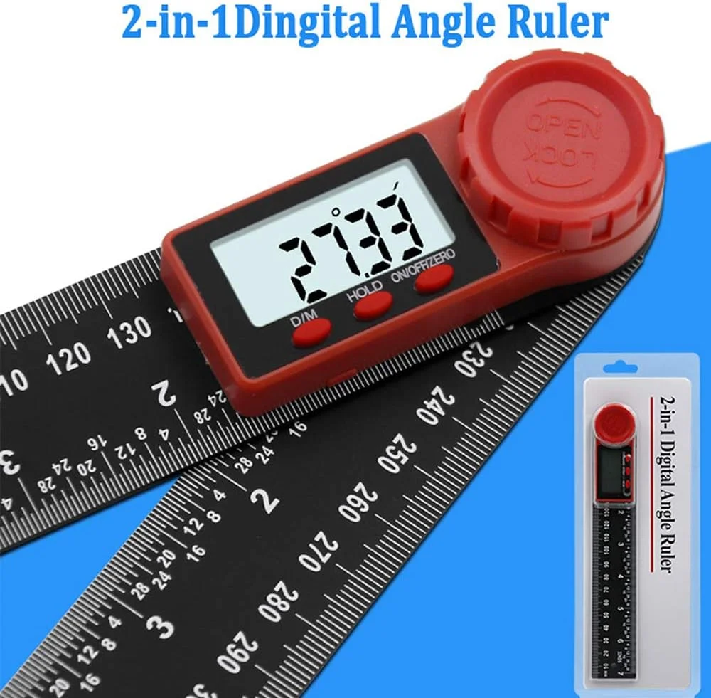 زاویه سنج دیجیتال وان‌هندا 200 میلی‌متری 8 اینچی، گونیومتر الکترونیکی دیجیتال، ابزار اندازه‌گیری زاویه