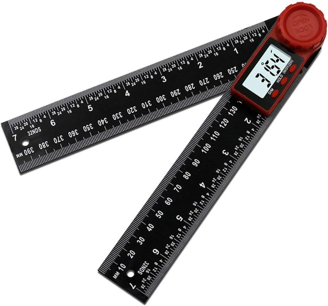 زاویه سنج دیجیتال، 200 میلی متر / 300 میلی متر، ابزار اندازه گیری زاویه الکترونیکی دیجیتال، تراز، زاویه سنج، گونیومتر (0-200 میلی متر)