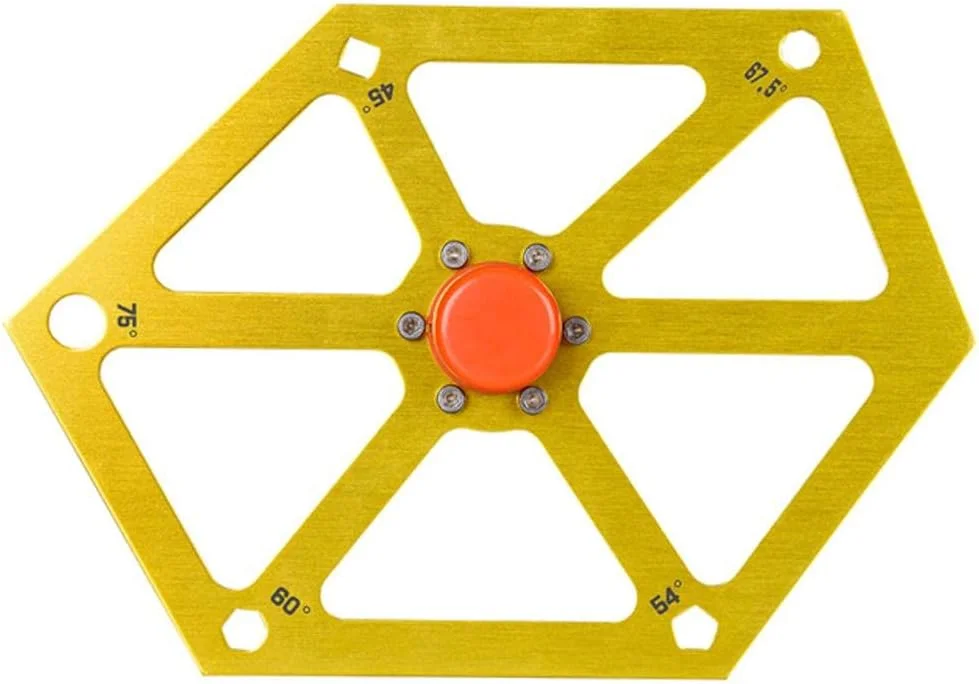 گونیا چند زاویه ای شش ضلعی برای اره میزی آلیاژ آلومینیوم، زاویه یاب، گیج، پرگار دو منظوره، زاویه سنج (طلایی)