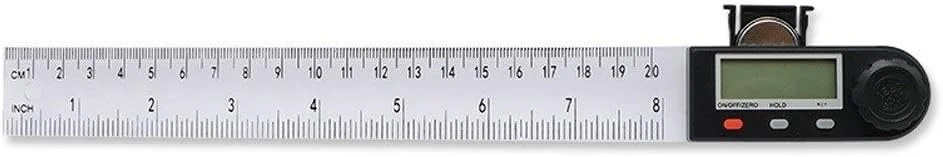 ابزار اندازه گیری زاویه دیجیتال پلاستیکی 200 میلی متری 7 اینچی MLDWME، زاویه سنج دیجیتال 360 درجه