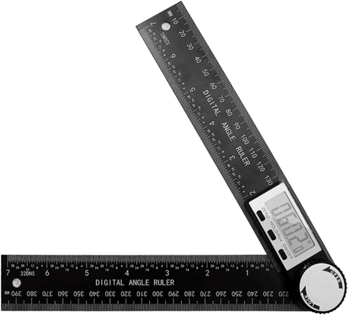 گونیا دیجیتال، زاویه یاب، خط کش مربع، ابزار اندازه گیری زاویه، تراز نجاری، شیب سنج (مشکی)