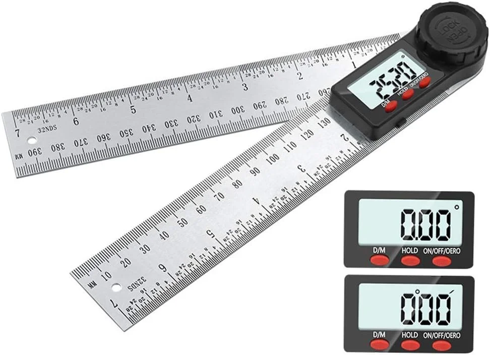 زاویه سنج دیجیتال 360 درجه استیل ضد زنگ WERTYFF، خط کش زاویه 200/300 میلی متر، زاویه یاب، گونیومتر، شیب سنج (0-300 میلی متر) زاویه سنج دیجیتال 360 درجه استیل ضد زنگ WERTYFF، خط کش زاویه 200/300 میلی متر، زاویه یاب، گونیومتر، شیب سنج (0-300 میلی متر)