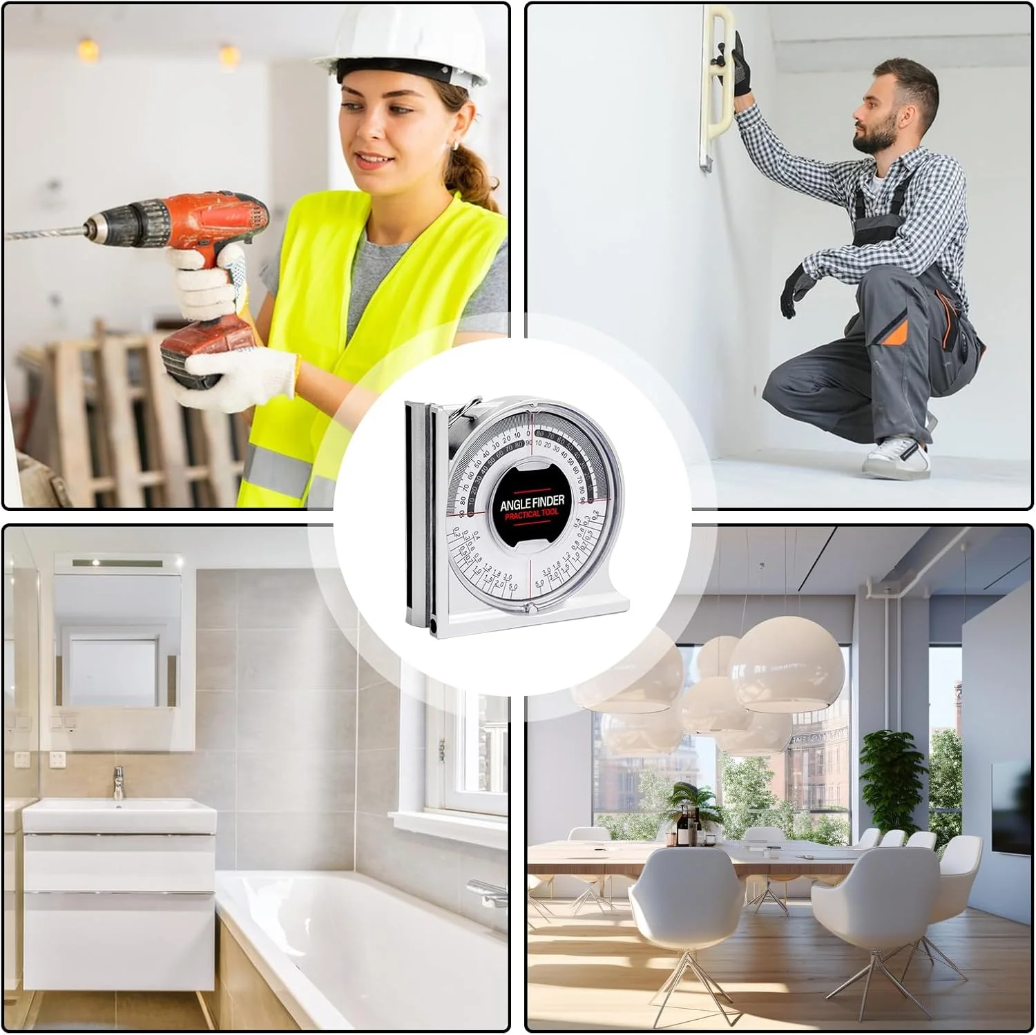 ابزار زاویه یاب - تراز زاویه ای مغناطیسی | ابزار دقیق برای یافتن شیب و اندازه گیری در پروژه های نجاری، مهندسی، ساخت مبلمان