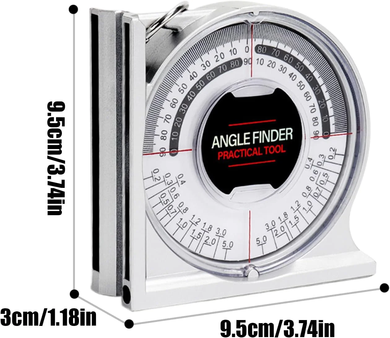ابزار زاویه یاب - تراز زاویه ای مغناطیسی | ابزار دقیق برای یافتن شیب و اندازه گیری در پروژه های نجاری، مهندسی، ساخت مبلمان