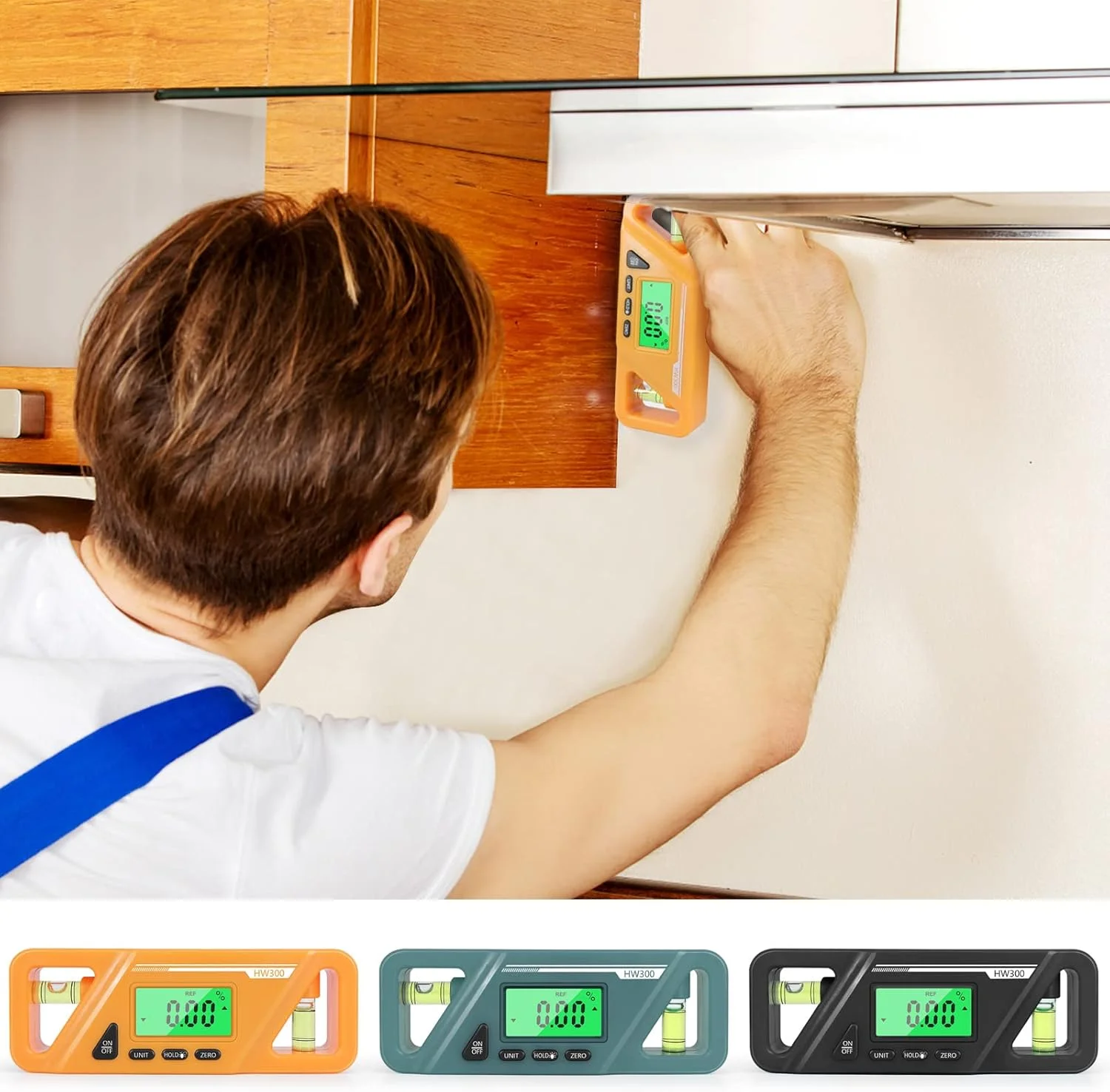 شیب سنج اونا، زاویه سنج دیجیتال مغناطیسی، اندازه گیری مطلق و نسبی زاویه و تبدیل شیب، شیب سنج چند منظوره، صفحه نمایش ال سی دی با نور پس زمینه