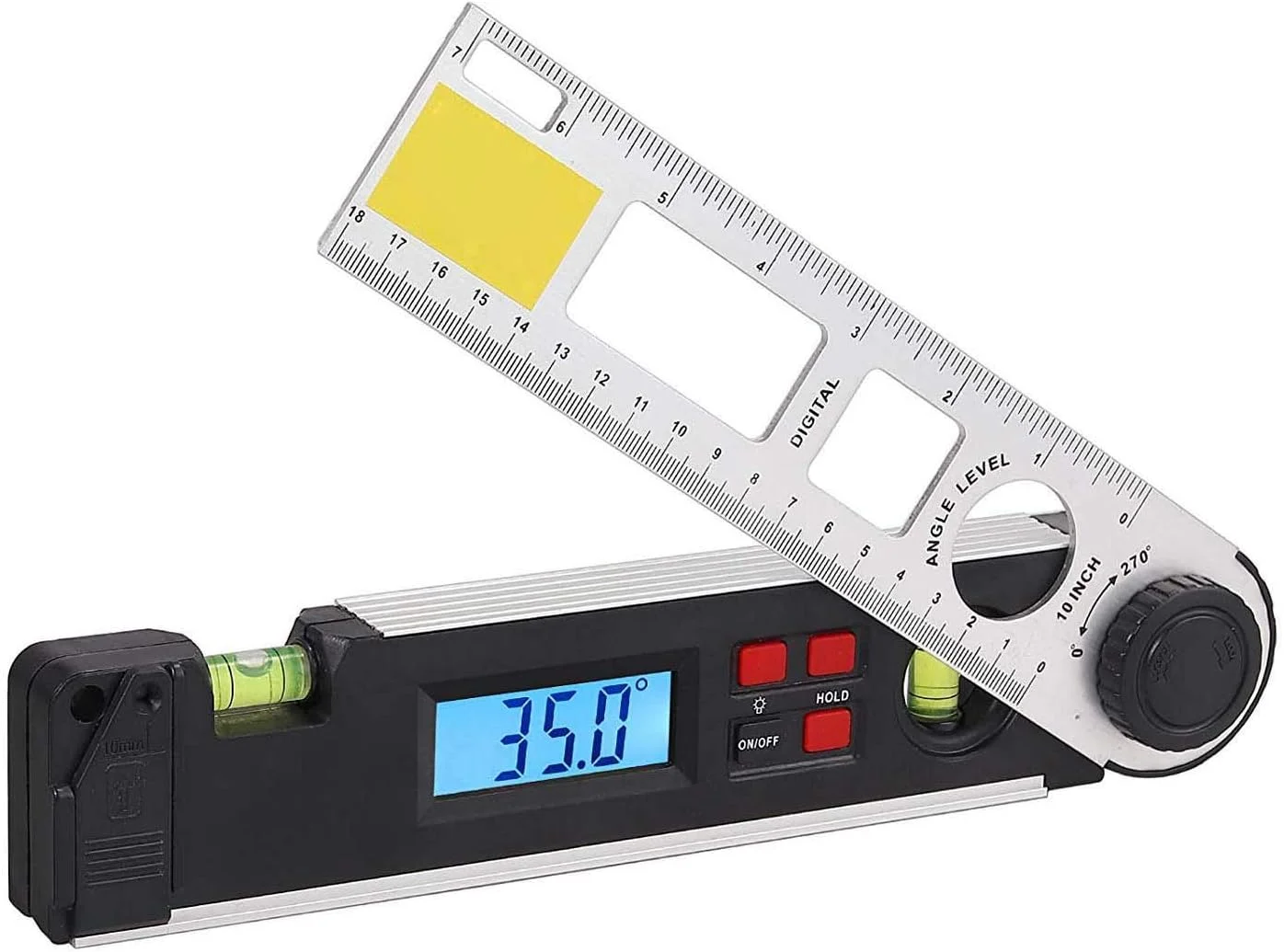 زاویه یاب دیجیتال 0 تا 270 درجه با صفحه نمایش LCD و تراز حبابی زاویه یاب دیجیتال 0 تا 270 درجه با صفحه نمایش LCD و تراز حبابی