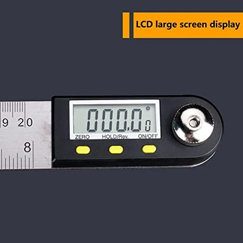 زاویه سنج دیجیتال GZDodek 200mm/300mm، گونیومتر 360 درجه، ابزار اندازه گیری زاویه، خط کش زاویه استیل ضد زنگ، ابزار اندازه گیری نجاری (0-300mm) زاویه سنج دیجیتال GZDodek 200mm/300mm، گونیومتر 360 درجه، ابزار اندازه گیری زاویه، خط کش زاویه استیل ضد زنگ، ابزار اندازه گیری نجاری (0-300mm)