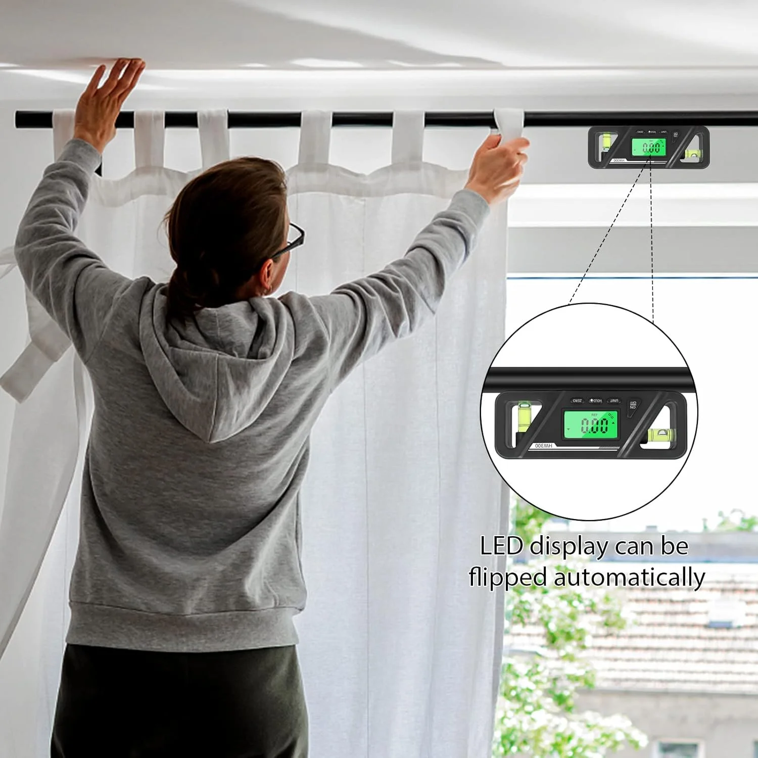 شیب سنج دیجیتال Irovami، زاویه سنج مطلق و نسبی، تبدیل زاویه و شیب، ترازوی شیب دار چند منظوره، صفحه نمایش LCD با نور پس زمینه