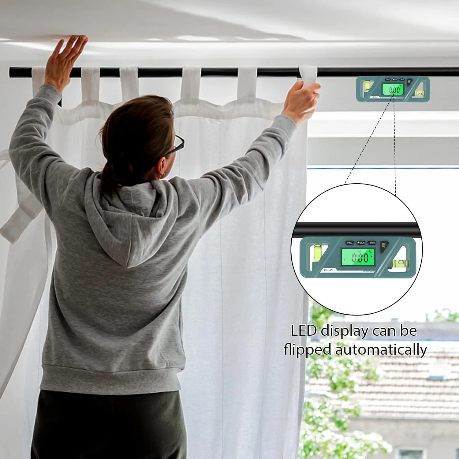 شیب سنج دیجیتال Irovami، زاویه سنج دیجیتال مطلق و نسبی، تبدیل زاویه و شیب، شیب سنج چند منظوره، صفحه نمایش LCD با نور پس زمینه