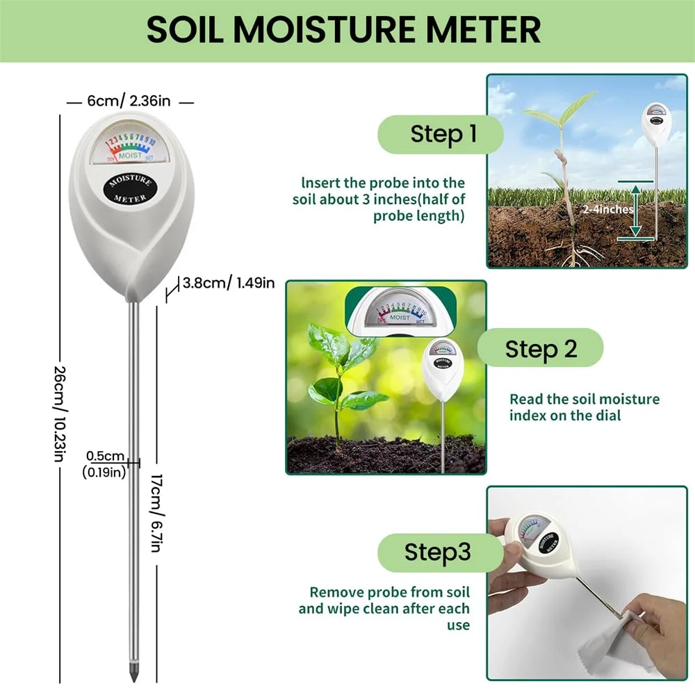 رطوبت سنج خاک، مانیتور آب گیاه، سنسور رطوبت سنج خاک برای مراقبت از گیاه، مانیتور رطوبت خاک برای گیاهان آپارتمانی، مناسب برای باغبانی، چمن، مزرعه، داخل خانه، خارج از خانه، بدون نیاز به باتری (17 سانتی متر) رطوبت سنج خاک، مانیتور آب گیاه، سنسور رطوبت سنج خاک برای مراقبت از گیاه، مانیتور رطوبت خاک برای گیاهان آپارتمانی، مناسب برای باغبانی، چمن، مزرعه، داخل خانه، خارج از خانه، بدون نیاز به باتری (17 سانتی متر)