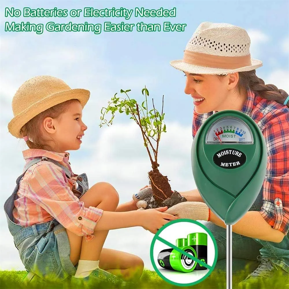 رطوبت سنج خاک - مانیتور آب گیاه، سنسور رطوبت سنج برای باغبانی، کشاورزی، گیاهان داخلی و خارجی، بدون نیاز به باتری