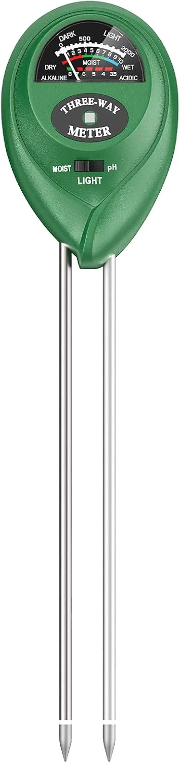 دستگاه سنجش pH خاک آتری، کیت تست خاک 3 در 1 با تست رطوبت، نور و pH برای باغ، مزرعه، چمن، فضای داخلی و خارجی (بدون نیاز به باتری) دستگاه سنجش pH خاک آتری، کیت تست خاک 3 در 1 با تست رطوبت، نور و pH برای باغ، مزرعه، چمن، فضای داخلی و خارجی (بدون نیاز به باتری)