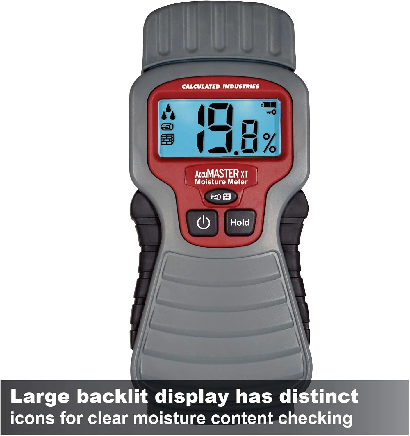 رطوبت سنج دیجیتال مدل AccuMASTER XT 7440 از Calculated Industries | دستی | نوع سوزنی | صفحه نمایش LCD با نور پس زمینه | تشخیص نشتی، رطوبت در چوب، دیوار، سقف، فرش و هیزم رطوبت سنج دیجیتال مدل AccuMASTER XT 7440 از Calculated Industries | دستی | نوع سوزنی | صفحه نمایش LCD با نور پس زمینه | تشخیص نشتی، رطوبت در چوب، دیوار، سقف، فرش و هیزم