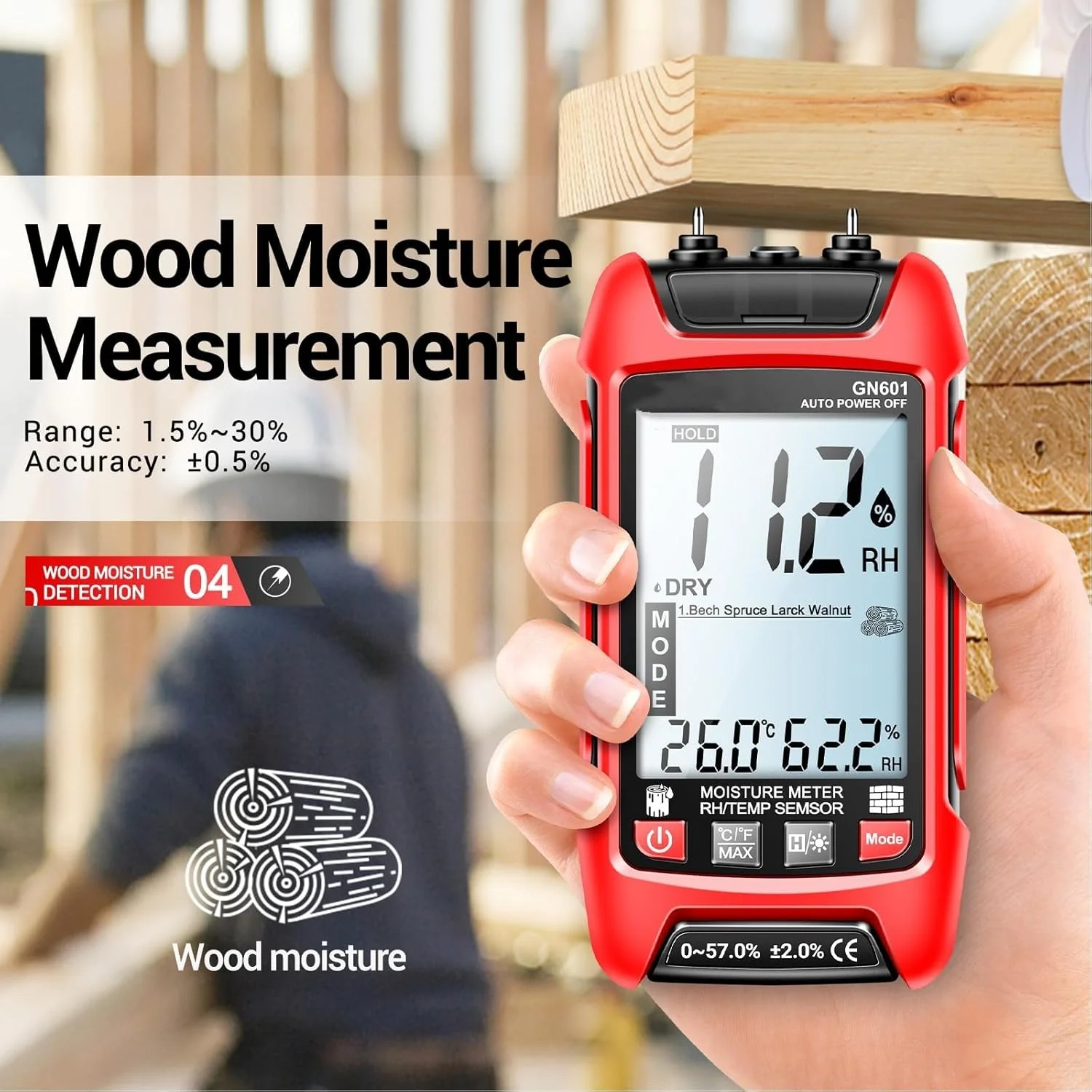 رطوبت سنج چوب NALACAL مدل GN601، ردیاب سوزنی قابل حمل، ردیاب نشت آب برای چوب، بتن، ساختمان، سنسور رطوبت دیوار، تستر رطوبت دیجیتال برای هیزم، الوار، آجر، کف رطوبت سنج چوب NALACAL مدل GN601، ردیاب سوزنی قابل حمل، ردیاب نشت آب برای چوب، بتن، ساختمان، سنسور رطوبت دیوار، تستر رطوبت دیجیتال برای هیزم، الوار، آجر، کف