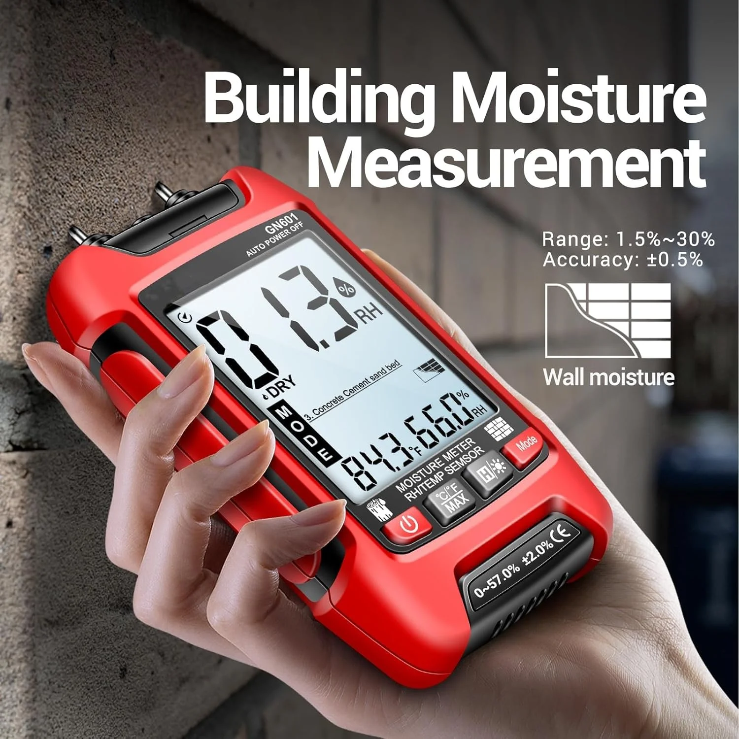 رطوبت سنج چوب NALACAL مدل GN601، ردیاب سوزنی قابل حمل، ردیاب نشت آب برای چوب، بتن، ساختمان، سنسور رطوبت دیوار، تستر رطوبت دیجیتال برای هیزم، الوار، آجر، کف رطوبت سنج چوب NALACAL مدل GN601، ردیاب سوزنی قابل حمل، ردیاب نشت آب برای چوب، بتن، ساختمان، سنسور رطوبت دیوار، تستر رطوبت دیجیتال برای هیزم، الوار، آجر، کف