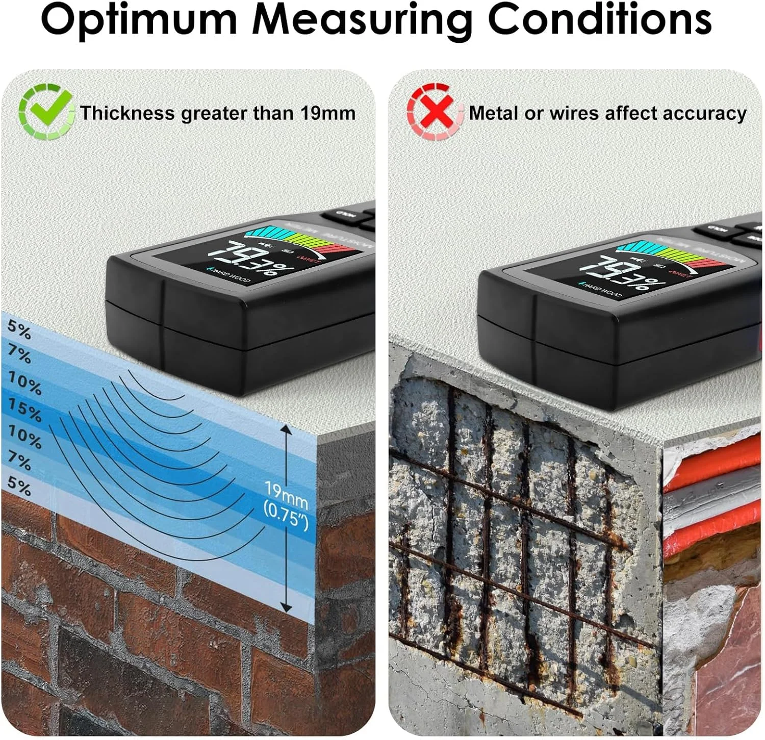 رطوبت سنج چوب، رطوبت سنج بدون سوزن با صفحه نمایش رنگی LCD، رطوبت سنج غیر مخرب دیوار با زنگ هشدار صوتی، سنسور رطوبت 4 حالته برای تشخیص رطوبت در دیوار خشک، چوب و مصالح ساختمانی رطوبت سنج چوب، رطوبت سنج بدون سوزن با صفحه نمایش رنگی LCD، رطوبت سنج غیر مخرب دیوار با زنگ هشدار صوتی، سنسور رطوبت 4 حالته برای تشخیص رطوبت در دیوار خشک، چوب و مصالح ساختمانی