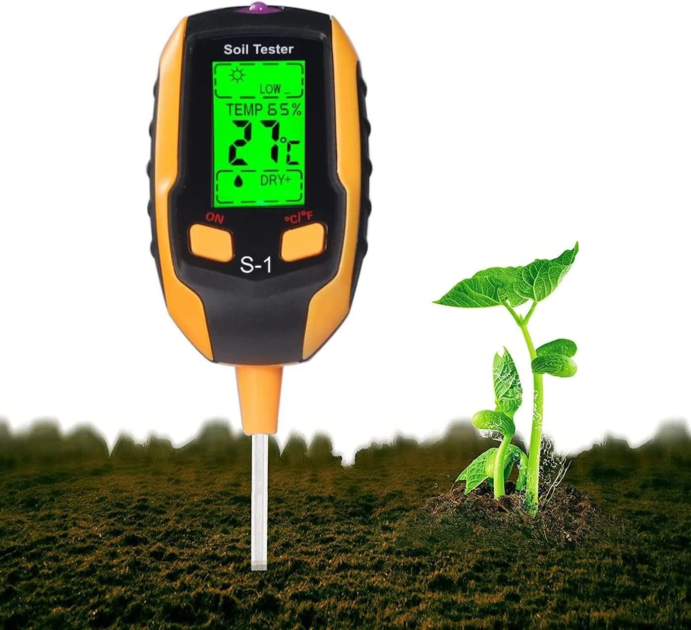 دستگاه تست خاک 4 در 1 Angju، سنجش رطوبت خاک با نور/PH/دما، تست دیجیتال دماسنج گیاه، نور سنج رطوبت برای باغبانی، کشاورزی، گیاهان داخلی و خارجی دستگاه تست خاک 4 در 1 Angju، سنجش رطوبت خاک با نور/PH/دما، تست دیجیتال دماسنج گیاه، نور سنج رطوبت برای باغبانی، کشاورزی، گیاهان داخلی و خارجی