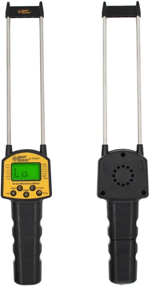 رطوبت سنج دیجیتال غلات مدل AR991 با سنسور هوشمند، مناسب برای آرد، خوراک دام، کلزا و ۱۴ نوع غلات از جمله ذرت، گندم، برنج و سویا به همراه ۴ عدد باتری قلمی رطوبت سنج دیجیتال غلات مدل AR991 با سنسور هوشمند، مناسب برای آرد، خوراک دام، کلزا و ۱۴ نوع غلات از جمله ذرت، گندم، برنج و سویا به همراه ۴ عدد باتری قلمی