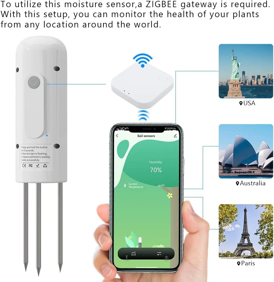 رطوبت سنج خاک، تستر رطوبت خاک برای گیاهان، سنسور رطوبت سنج خاک، عملکرد ضد آب در فضای باز، سازگار با برنامه هوشمند TUYA، برای باغبانی، چمن، کشاورزی، استفاده از گیاهان داخلی و خارجی رطوبت سنج خاک، تستر رطوبت خاک برای گیاهان، سنسور رطوبت سنج خاک، عملکرد ضد آب در فضای باز، سازگار با برنامه هوشمند TUYA، برای باغبانی، چمن، کشاورزی، استفاده از گیاهان داخلی و خارجی