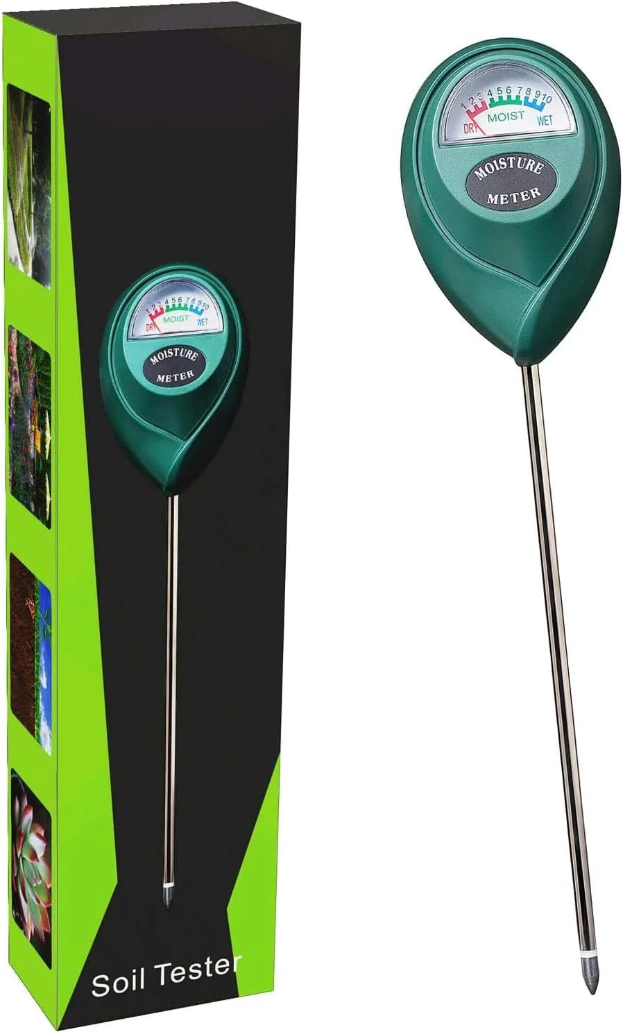 رطوبت سنج خاک، رطوبت سنج قابل حمل برای گیاهان داخلی و خارجی، باغ، چمن، بدون نیاز به باتری