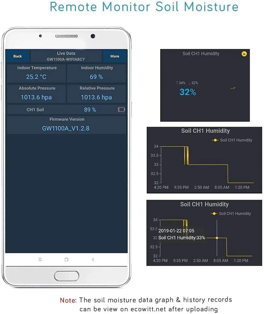 حسگر رطوبت خاک ECOWITT WH51 - فقط لوازم جانبی، به تنهایی قابل استفاده نیست حسگر رطوبت خاک ECOWITT WH51 - فقط لوازم جانبی، به تنهایی قابل استفاده نیست