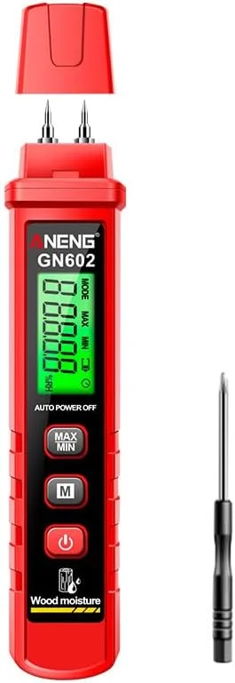 رطوبت سنج چوب تایگوم، رطوبت سنج نشتی آب برای چوب، بتن، ساختمان، سنسور رطوبت دیوار، رطوبت سنج دیجیتال، برای هیزم، الوار، آجر، کف (رطوبت سنج قلمی)