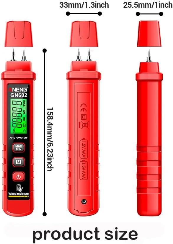 رطوبت سنج چوب تایگوم، رطوبت سنج نشتی آب برای چوب، بتن، ساختمان، سنسور رطوبت دیوار، رطوبت سنج دیجیتال، برای هیزم، الوار، آجر، کف (رطوبت سنج قلمی) رطوبت سنج چوب تایگوم، رطوبت سنج نشتی آب برای چوب، بتن، ساختمان، سنسور رطوبت دیوار، رطوبت سنج دیجیتال، برای هیزم، الوار، آجر، کف (رطوبت سنج قلمی)