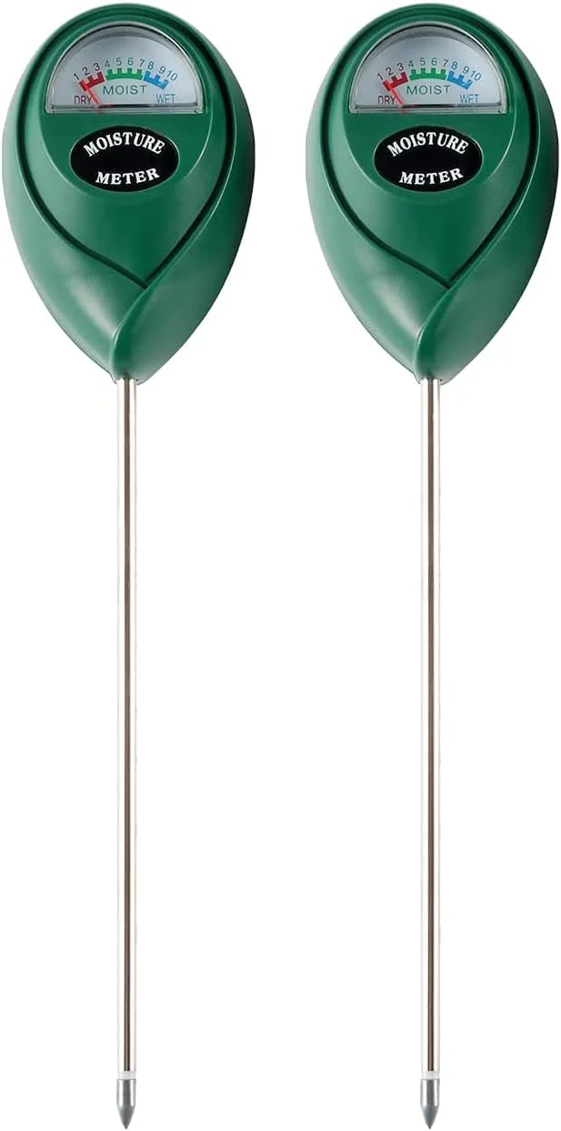 رطوبت سنج خاک IUSEIT برای گیاهان، رطوبت سنج خاک برای داخل و خارج از منزل، سنسور رطوبت خاک برای مراقبت از گیاهان باغ، چمن، مزرعه (2 عدد)