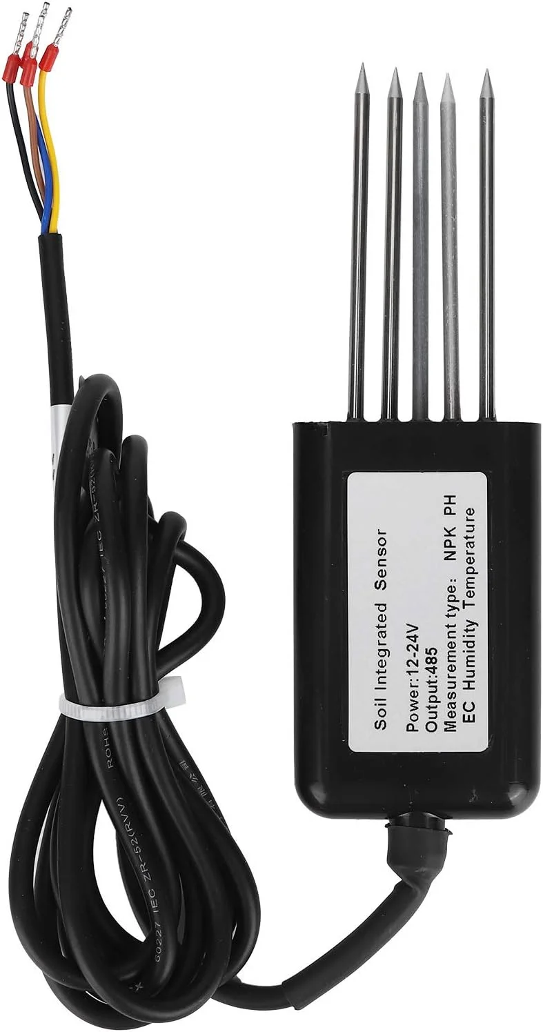 دستگاه سنجش خاک Zhed، کیت 7 در 1 سنجش خاک با قابلیت اندازه گیری رطوبت، دما، رسانایی، نیتروژن و تست، پروب سنسور NPK برای باغ و چمن
