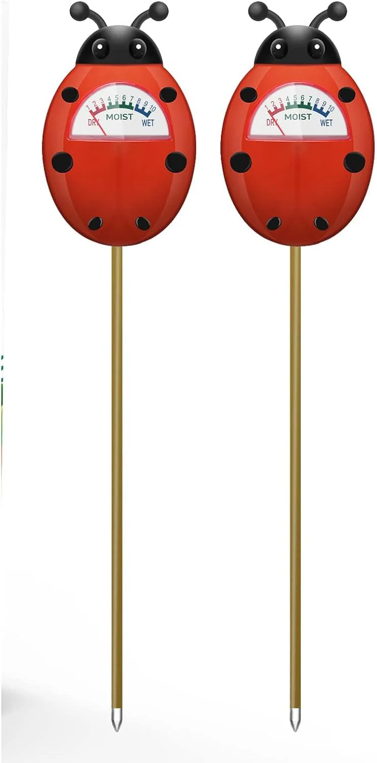 NALACAL رطوبت سنج خاک، رطوبت سنج گیاه، سنسور رطوبت سنج خاک برای باغبانی، کشاورزی، گیاهان داخلی و خارجی، مانیتور آب گیاه، هدیه باغبانی، بدون نیاز به باتری، 2 عددی