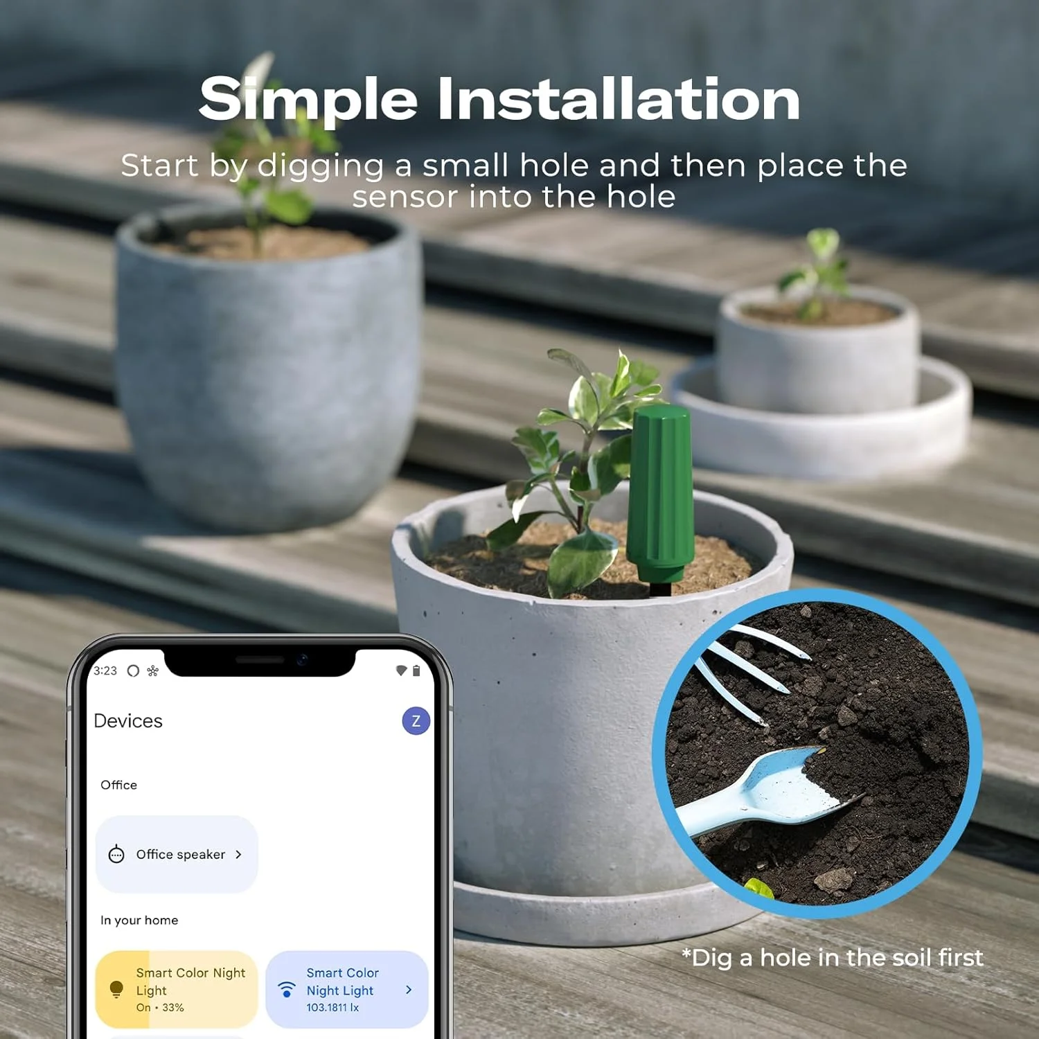 حسگر هوشمند رطوبت خاک THIRDREALITY، نیازمند هاب Zigbee، اندازه گیری دقیق، پروب خازنی، رطوبت سنج/دماسنج برای کاشت باغ، سازگار با Homey، Hubitat، SmartThings، Home Assistant حسگر هوشمند رطوبت خاک THIRDREALITY، نیازمند هاب Zigbee، اندازه گیری دقیق، پروب خازنی، رطوبت سنج/دماسنج برای کاشت باغ، سازگار با Homey، Hubitat، SmartThings، Home Assistant