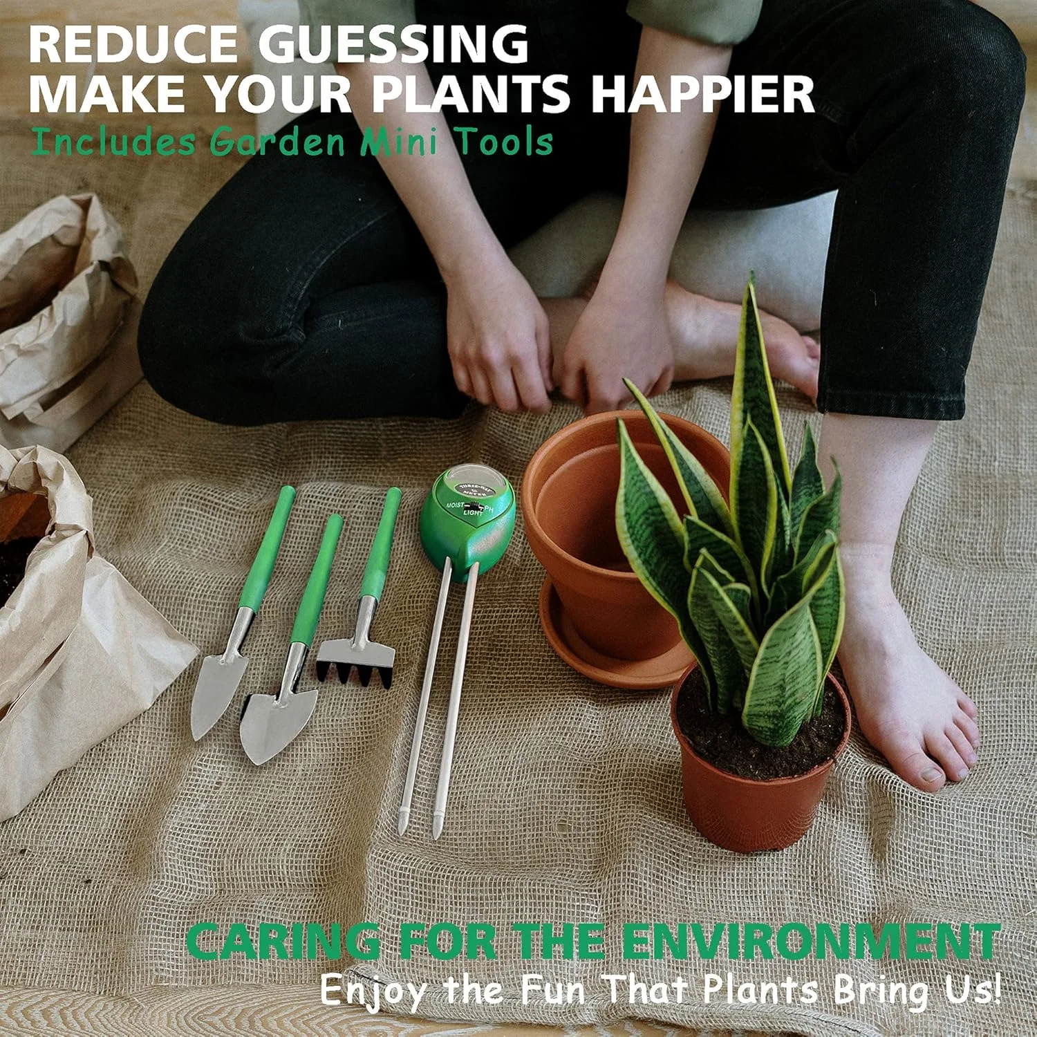 تستر خاک Syarme، رطوبت سنج خاک برای تست PH/رطوبت/نور خورشید خاک، مناسب برای باغ ها، مزارع، چمنزارها و غیره، بدون نیاز به باتری، شامل ابزار باغبانی و کیف تستر خاک Syarme، رطوبت سنج خاک برای تست PH/رطوبت/نور خورشید خاک، مناسب برای باغ ها، مزارع، چمنزارها و غیره، بدون نیاز به باتری، شامل ابزار باغبانی و کیف