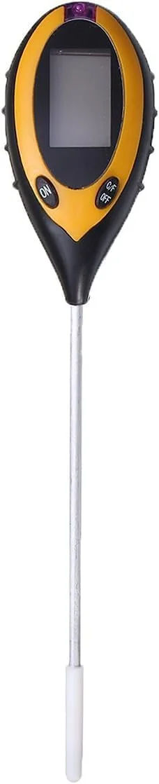 دستگاه تست 4 در 1 خاک MRMS: سنجش PH، رطوبت، نور خورشید و دمای خاک برای باغ، گیاهان و چمنزارها