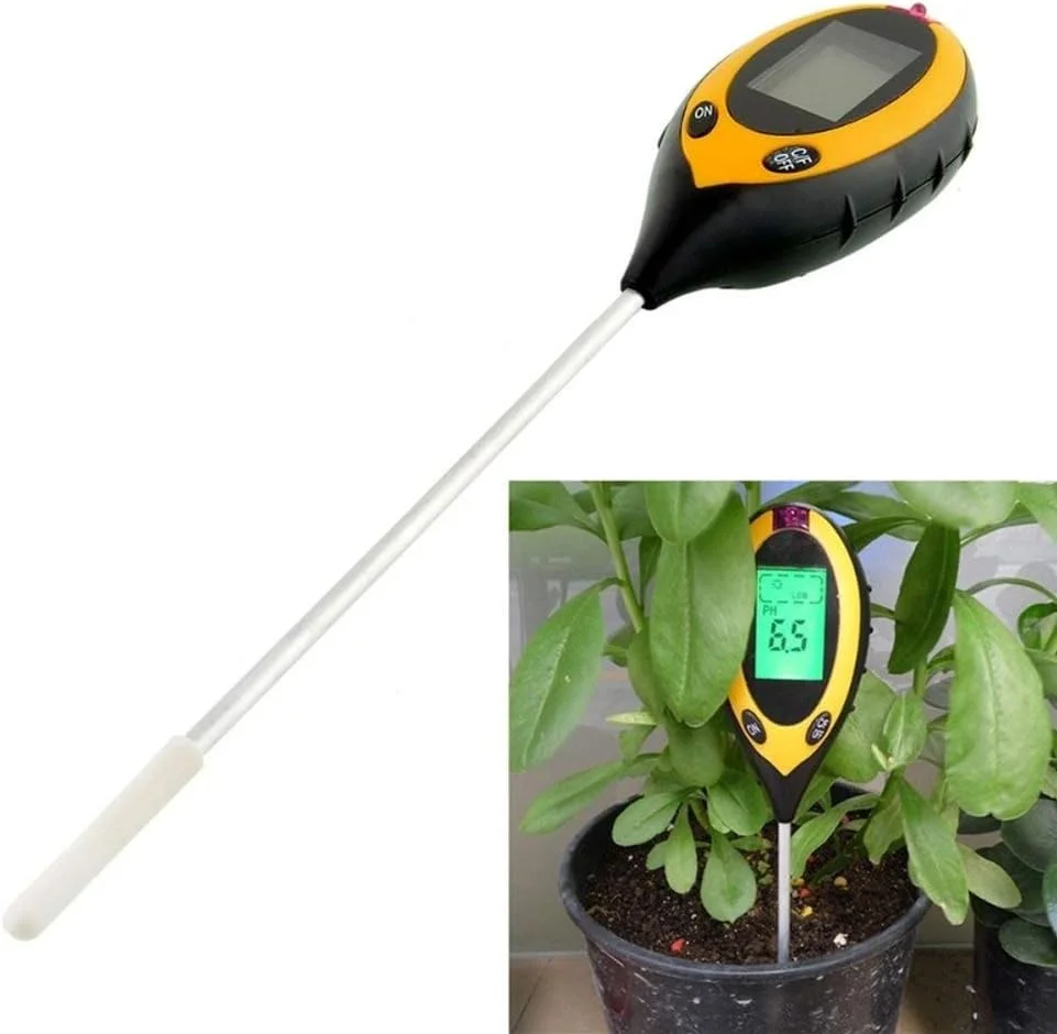 تستر خاک 4 در 1 برای سنجش PH، رطوبت، دما و نور خاک، مناسب برای باغبانی داخلی و خارجی، دارای سنسور و ست شفاف هیدروپونیک برای گیاهان خانگی و باغ تستر خاک 4 در 1 برای سنجش PH، رطوبت، دما و نور خاک، مناسب برای باغبانی داخلی و خارجی، دارای سنسور و ست شفاف هیدروپونیک برای گیاهان خانگی و باغ